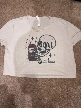Bella Canvas Tan Skull & Soda Can Graphic Tee